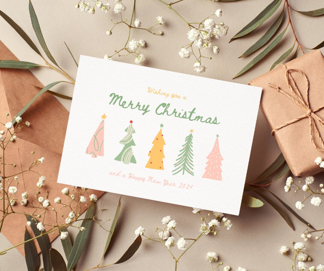 Printable Christmas Card Holiday Greeting Card Digital - Etsy