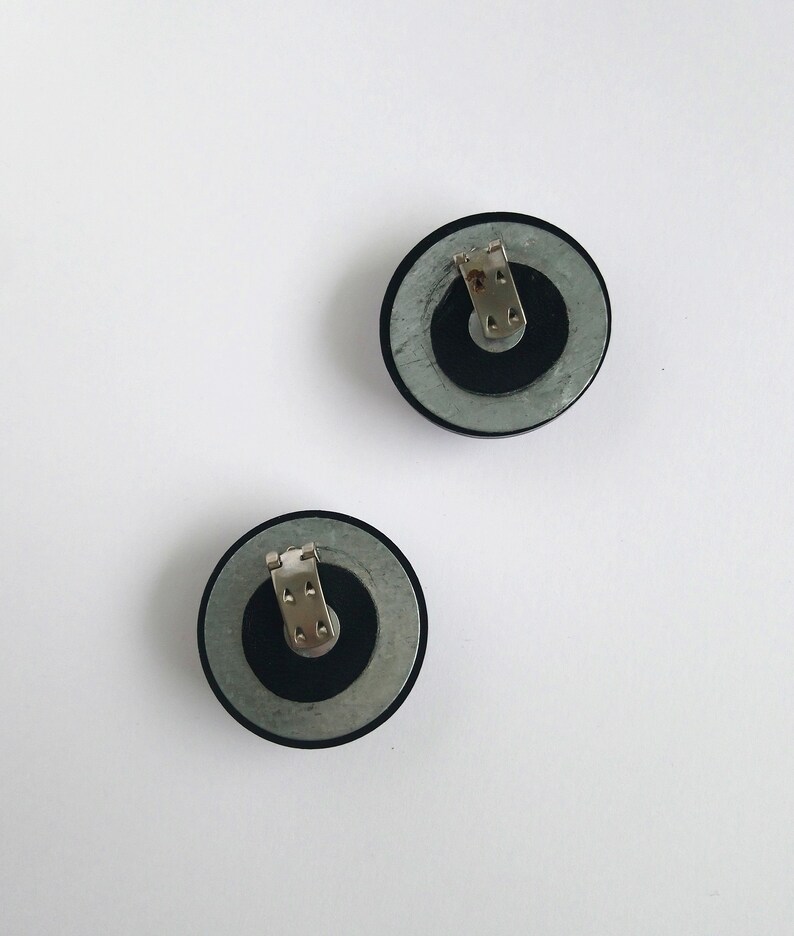 Vintage round velvet shoe clips with rhinestones Art deco Shoes decor