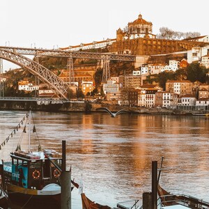 Porto Portugal Photography Print, Dom Luís I Bridge & Douro River Art, European Travel Wall Decor, Cityscape Landscape, Housewarming Gift