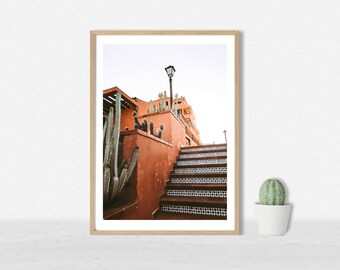 Tenerife Spain Photography Print: Art Deco Southwestern Cityscape