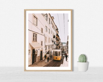 Lisbon Portugal Photography Landscape, Tram 28 Print, Retro Street Photos, European Travel Wall Art, Home Room Decor, Housewarming Gift