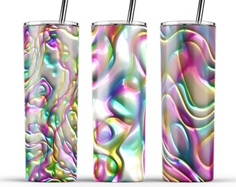 Copo fino iridescente holográfico: design de arte abstrata (download digital)
