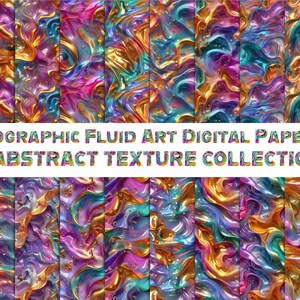 Carta digitale oro liquido iridescente - Texture senza soluzione di continuità per design glamour, carta digitale cromata fusa olografica
