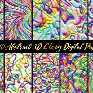 3D glanzende gel digitaal papier 1, abstracte textuur, digitale achtergronden, scrapbookingpapier, abstracte kunst, speciaal geschilderde textuur, afdrukbaar papier