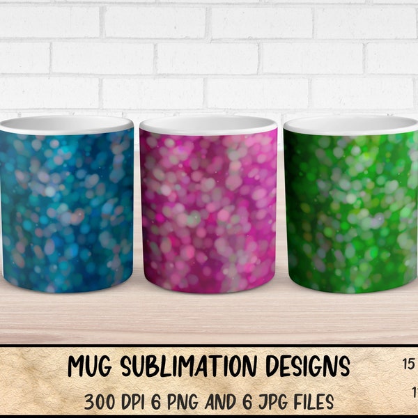 Abstract bubbles background mug sublimation wrap template,Pink,green,blue colors bubbles texture  mug wrap png bundle,Digital download