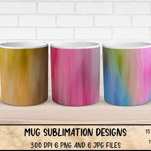 Soft gradient background mug sublimation wrap template,Abstract designed  mug wrap png bundle,Digital download