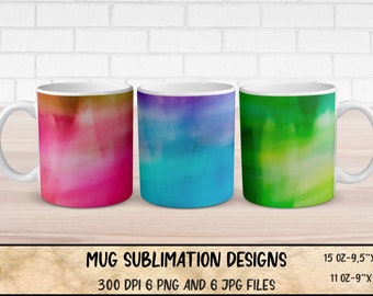 Abstract Gradient Mug Sublimation Designs (Digital Download)