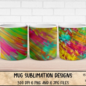Abstract Gradient Mug Sublimation Designs (Digital Download)