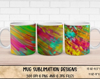 Abstract Gradient Mug Sublimation Designs (Digital Download)