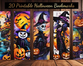 Marcapáginas de bruja de Halloween: Sublimación de personaje de terror PNG (Descarga digital)