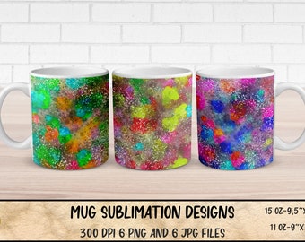 Abstract Gradient Mug Sublimation Designs (Digital Download)
