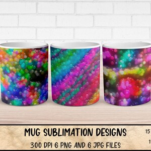 Abstract Colorful Bubbles Mug Sublimation Designs (Digital Download)