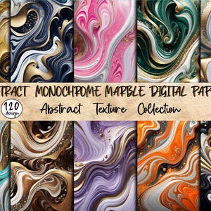 Glitter Marble Digital Paper: 120 Abstract Textures (Digital Download)