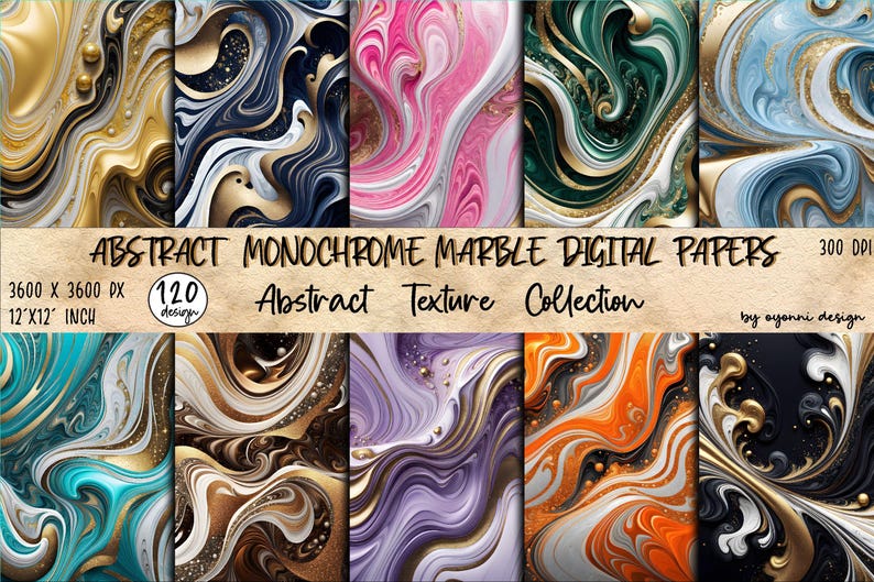 Monochrome Glitter Marble Agate Texture Background, 120 Abstract Marble