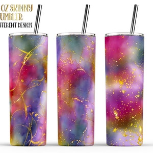 Een prachtige magere glitter-aquarelbeker: een mooie touch voor elk huis, 20 oz glittermagere bekersublimatie, beker, beker png
