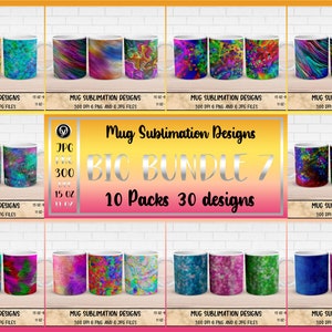 120 designs abstratos para embrulhos de canecas: modelos PNG de sublimação (download digital) imagem 2