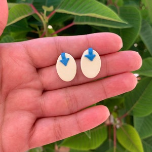 Avatar the last airbender Aang polymer clay stud earrings