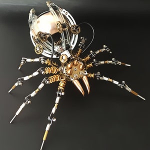 DIY 512Pcs Mechanical Spider Kit With Sound | Metal Insect Puzzle Model Assembly and Jigsaw Crafts Kit