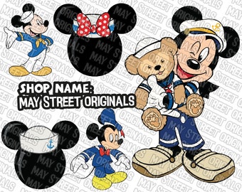 Raton De Mickey Marinero Etsy