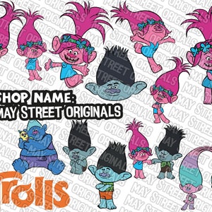 Trolle Svg, Trolle cricut, Trolle geschnitten Datei, Zweig Svg, Mohn Svg, Trolle Clipart, Trolle Silhouette, Trols schneiden Dateien