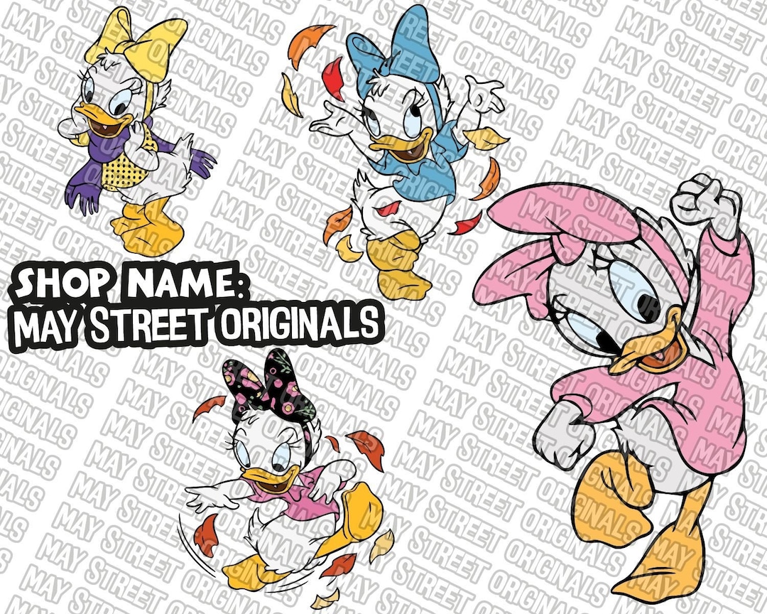April svg, May Svg, june svg, Daisy Duck Niece Svg, Cartoon Duck Svg ...