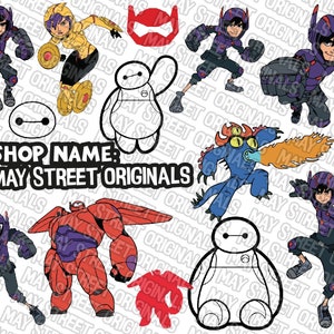 big hero svg, big hero 6 svg, baymax svg, big hero, aniversário do herói, 6 svg, big 6, big svg, hero svg, arquivo de corte hero 6