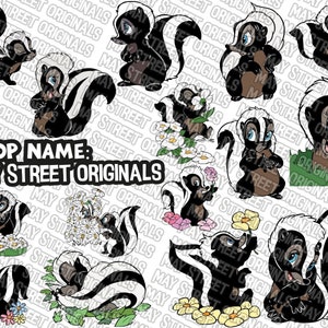 bambi svg, flower svg, flower cricut, bambi flower svg, bloem gelaagde svg, bambi gelaagde svg, bambi clipart, bloemclipart, skunk svg