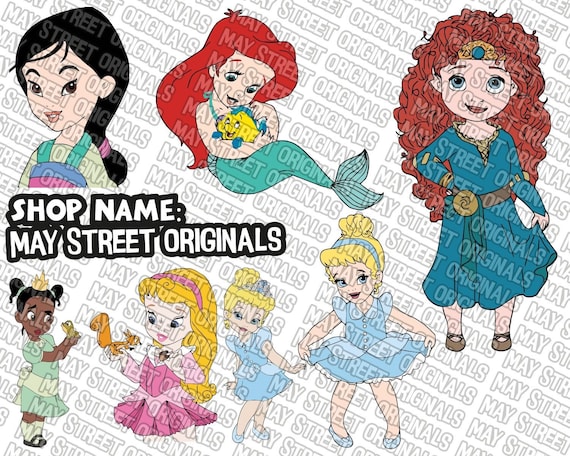 Piccole principesse svg, piccola principessa svg, principessa svg, baby  principessa svg, principesse svg, teste principessa svg, ariel, aurora -   Italia