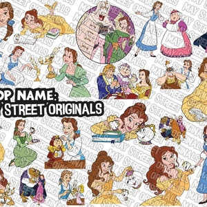 bellezza e la bestia svg, belle svg, bestia svg, lumiere svg, chip svg, cogsworth svg, mrs potts svg, maurice svg, bellezza e bestia cricut