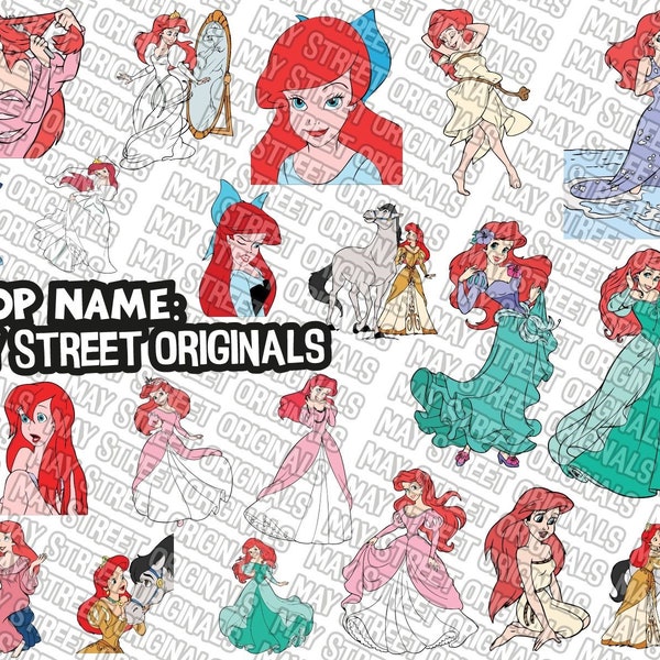 ariel svg, little mermaid svg, ariel layered svg, little mermaid cricut, ariel cut file, ariel silhouette, ariel clipart, ariel cutting file