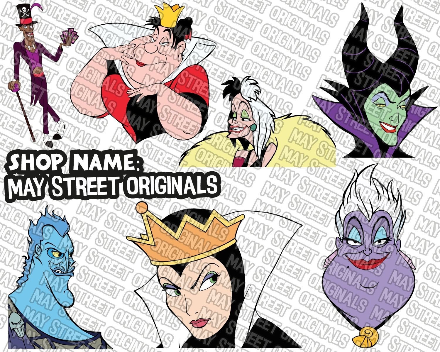 Disney villains svg villains svg drfacilier svg hades svg | Etsy