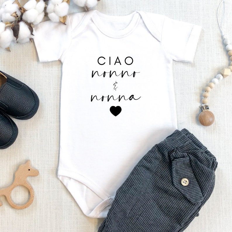 Ciao Nonno and Nonna Onesie First Born Pregnancy Etsy Australia