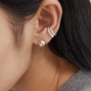 Silver Ear Wrap,Conch Ear Cuff Earrings,Silver Ear Cuff,No Piercing ,Sterling Ear Clamps,Cartilage Earrings,Helix Cuff,Gift for her