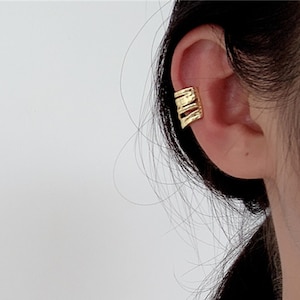 Wide Ear Cuf,Sterling Silver Ear Cuffs,Helix Ear Cuffs,Gold Ear Cuff,Cuff Earrings,Minimalist Hoop Ear Cuff,Ear Cuff No Piercing,Gifts