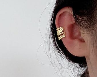 Wide Ear Cuf,Sterling Silver Ear Cuffs,Helix Ear Cuffs,Gold Ear Cuff,Cuff Earrings,Minimalist Hoop Ear Cuff,Ear Cuff No Piercing,Gifts