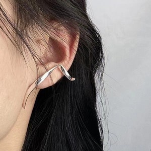 Ear Climber Earrings, Long Ear Climber, Silver Ear Climber,Ear Crawler, Ear Jackets,Silver Bar Earrings,Ear Cuff,Ear Crawlers,Gifts for her