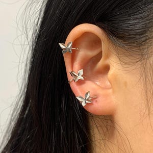 Butterfly Ear Cuff,Sterling Silver Ear Cuffs No Piercing,Cartilage Hoop Earring,Unisex Ear Cuff,Conch Wrap Earrings,Wedding Birthday Gifts