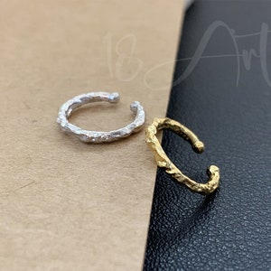 Hammered Ear Cuff No Piercing,Sterling Silver Ear Cuffs,Simple Hoop  Earrings,,Conch Ear Cuffs ,Gold Ear Wrap,Cartilage Cuff Earrings,Gifts