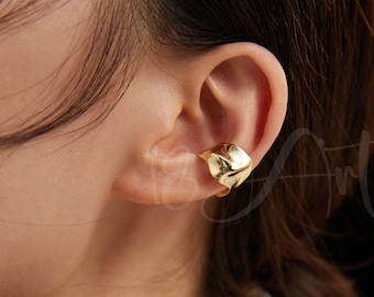 Chunky Ear Cuff,Silver Ear Cuff, Sterling Conch Earrings,Gold Cartilage Ear Cuff, Silver Ear Wrap, Simple Ear Cuff, Non Pierce Ear Cuff