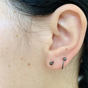 Sterling Silver Helix piercing,Spiral Stud Earrings,Unique Helix Earrings,Dainty Cartilage Hoop piercing,Conch Piercing,Minimalist Earrings