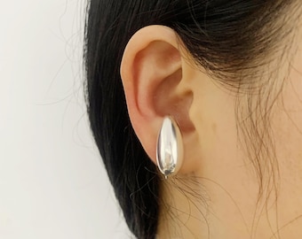 Ear Lobe Cuff Earrings With Sterling Silver,Unique Terdrop Cuff Earrings No Piercing,Wrap Earrings for Unisex,Birthday Gift for Friend