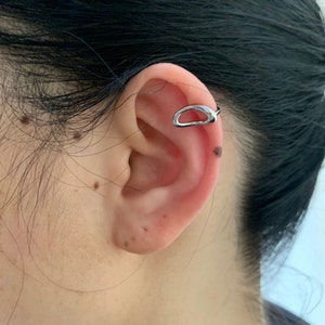 Unique  Ear Clips Cuffs with Sterling Silver,Simple Ear Cuffs,Gold Earring Cuff ,Ear Cuff No Piercing,Single Earing for Unisex Ear Cuff