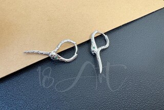 ONEFINITY Orecchini Pendenti A Forma Di Serpente – Argento Sterling 925 Con Pietre Verdi – Ipoallergenici