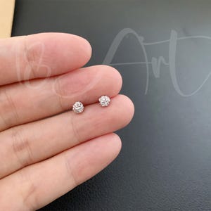 4mm Sterling Silver Stud,Tiny Gold Stud Earrings,Black Hammered Stud,Dainty Dot Stud Earrings,Small Minimalist Posts,Tiny Studs,Gift for her