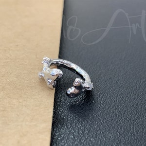 Ear Cuff No Piercing with 925 Sterling Silver,Bone Ear cuff, Gothic Ear Cuff, Conch Ear Cuffs, Silvr Hoop Earring,Cartilage Wrap Earring