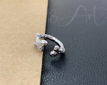 Ear Cuff No Piercing with 925 Sterling Silver,Bone Ear cuff, Gothic Ear Cuff, Conch Ear Cuffs, Silvr Hoop Earring,Cartilage Wrap Earring