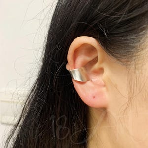 Non Pierce Chunky Ear Cuff, Thick Irregular Silver Ear Cuff, Cool Conch Earrings,Cartilage Hoop Cuff, Aesthetic Ear Wrap, Gift for Men