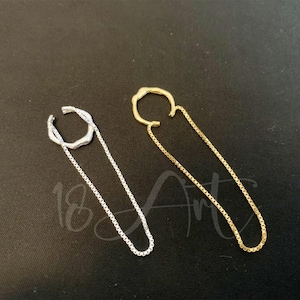 Chain Ear Cuff No Piercing One band,Cartilage Conch Minimalist EarCuff.Sterling Silver Ear Cuff ,Gold Warp Cuffs Earring,Unisex Birthday