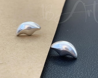 Sterling Silver Stud Earrings ,Irregular Stud,Minimalist Studs for Unisex ,Christmas gift,Unique Jewelry,Cool Earirngs for Men