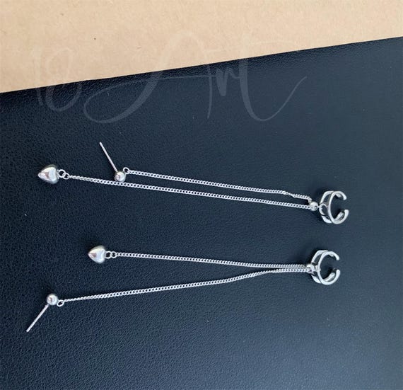 ピアス [VINTAGE HOLLYWOOD] [SET]Four-way Drop Earcuff Earring Amazon.com: PAVOI Rhodium Plated Chunky Plain Tubular Hinged